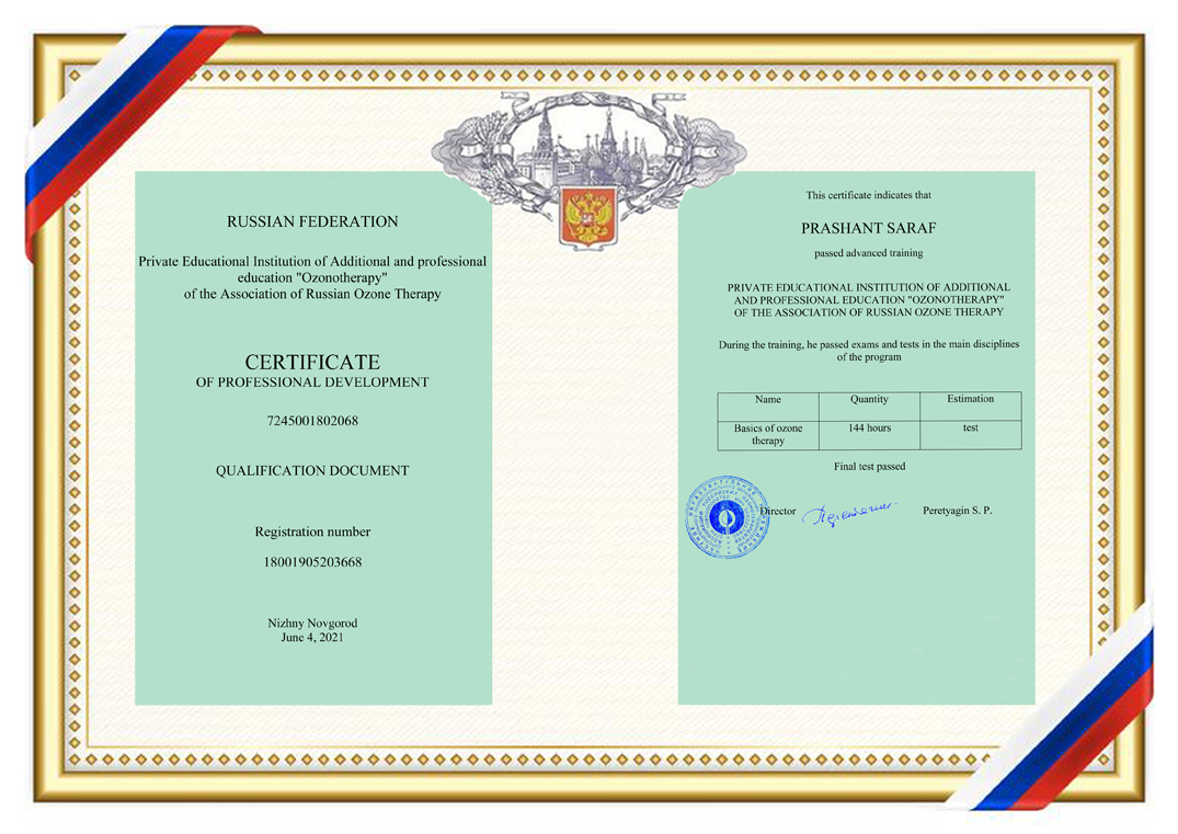 Ozone Therapy English Prashant Saraf