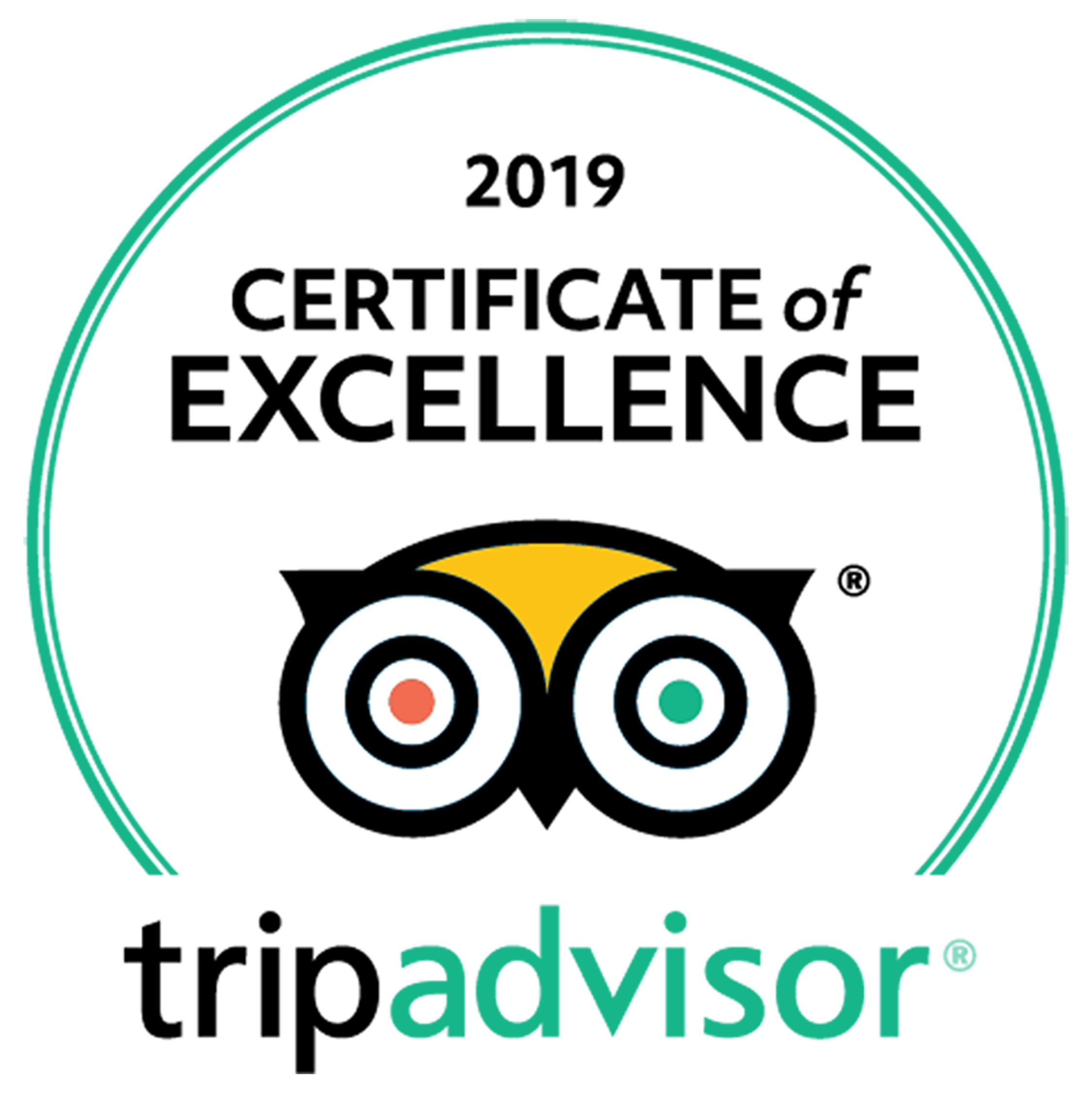 TripAdvisor Certificate of Excellence 2019